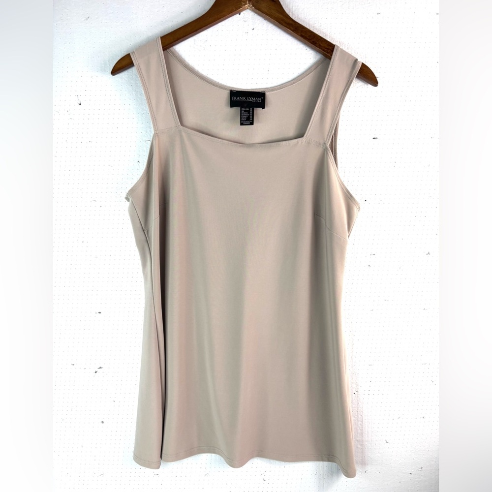 Frank Lyman Design 14 Smart Workwear Beige Tank Top in Taupe